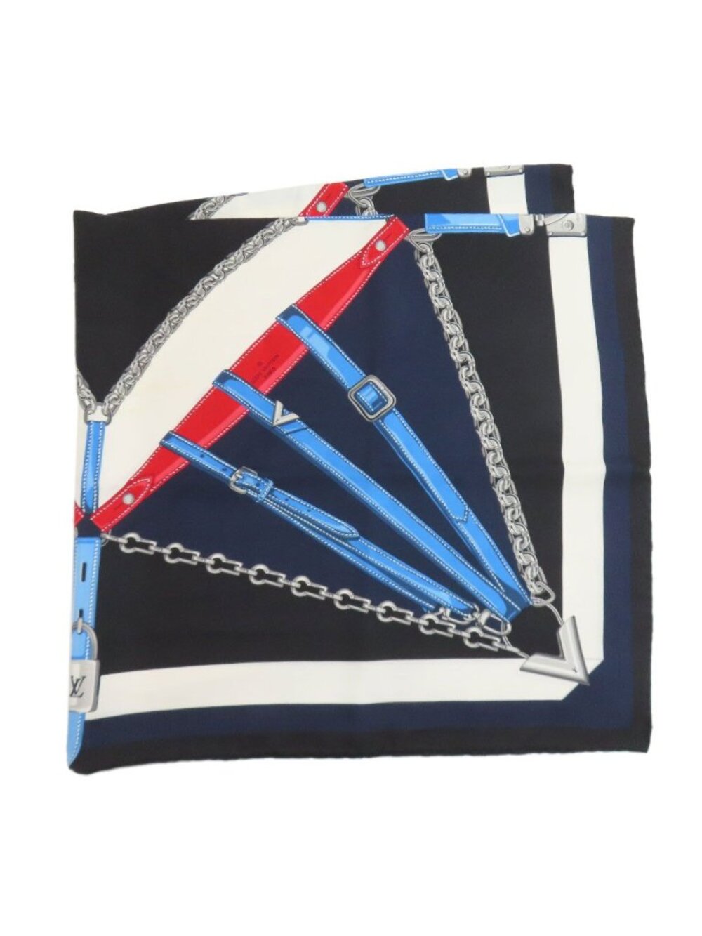 Louis Vuitton Carre Chain de Scarf Silk